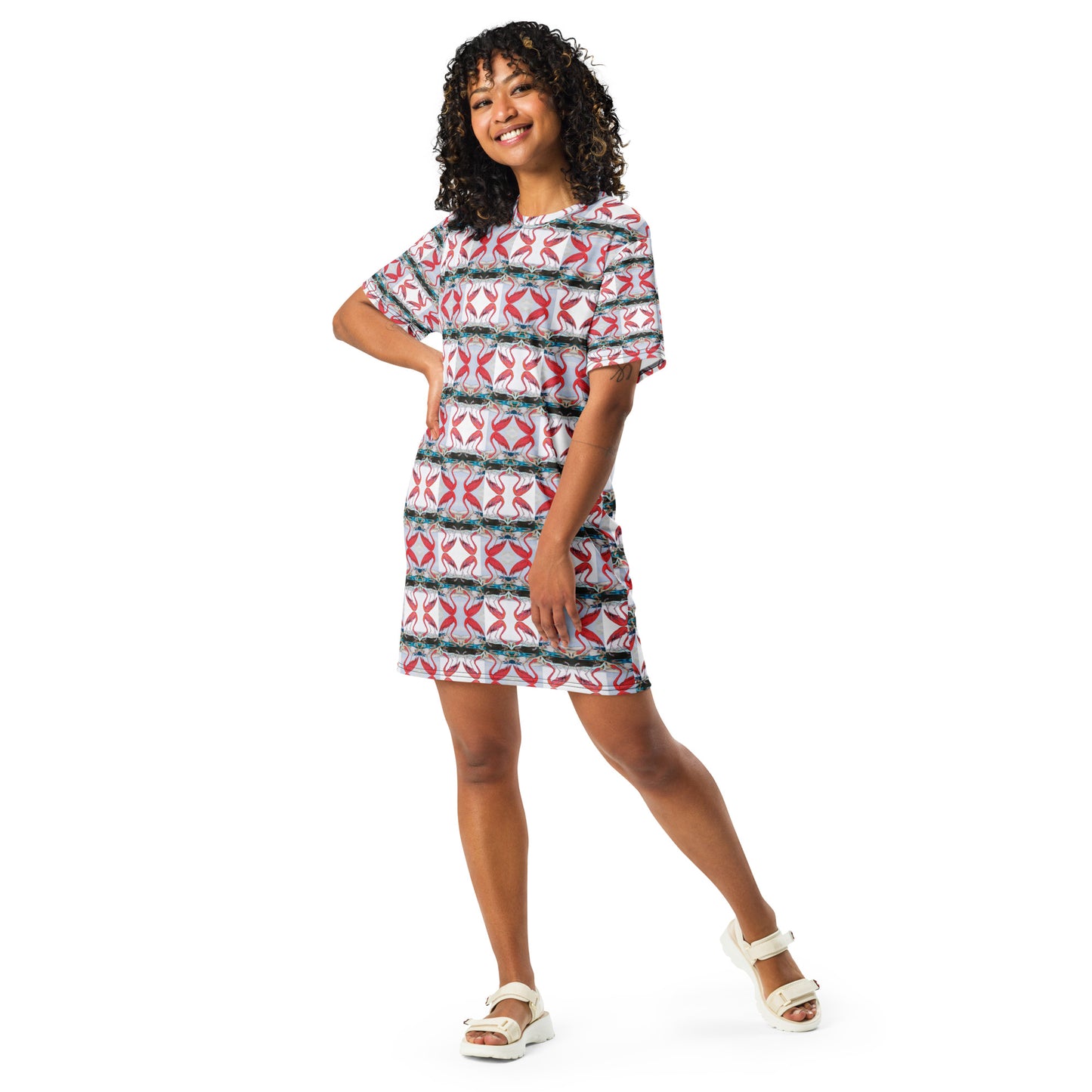 Flamingo Tango T-shirt dress