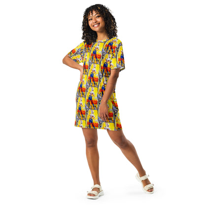 Louisiana Hussy Pattern T-shirt dress