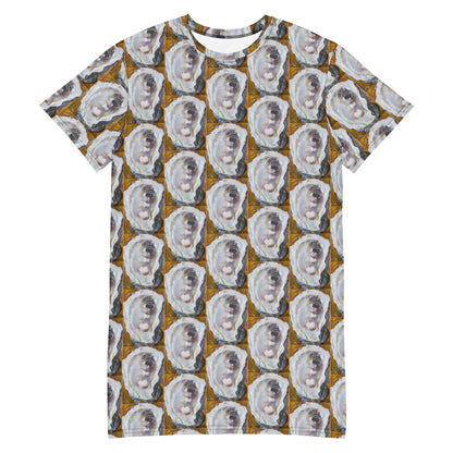 Mustard Oyster Shells T-shirt dress