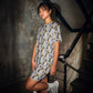 Mustard Oyster Shells T-shirt dress