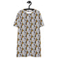 Mustard Oyster Shells T-shirt dress