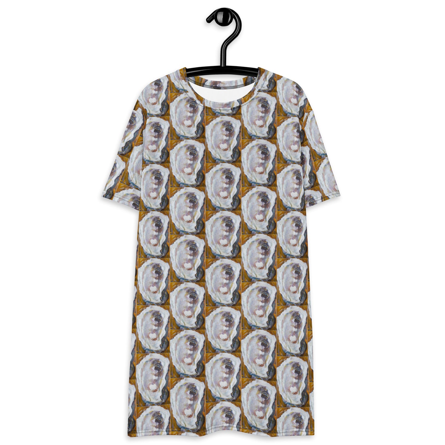 Mustard Oyster Shells T-shirt dress