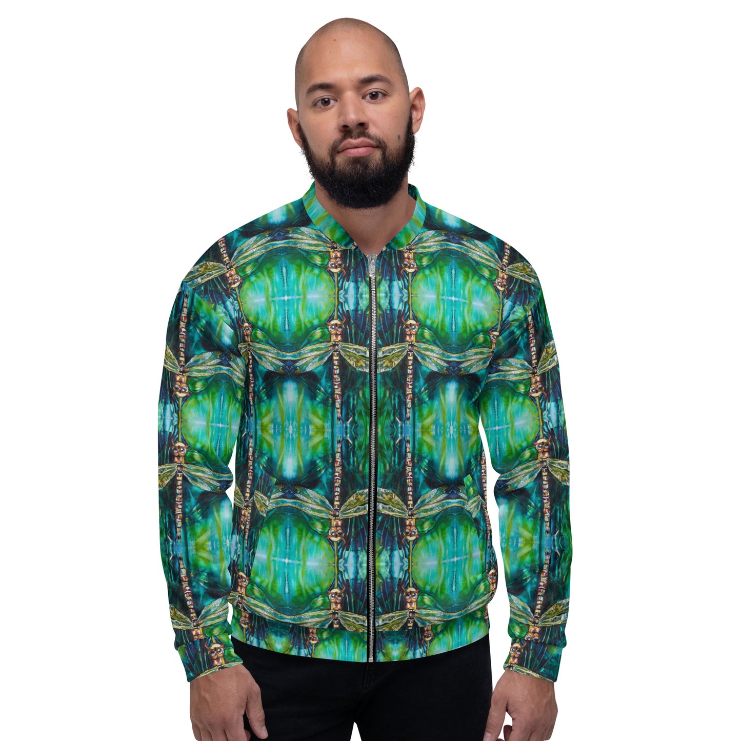 Green Dragonfly Unisex Bomber Jacket