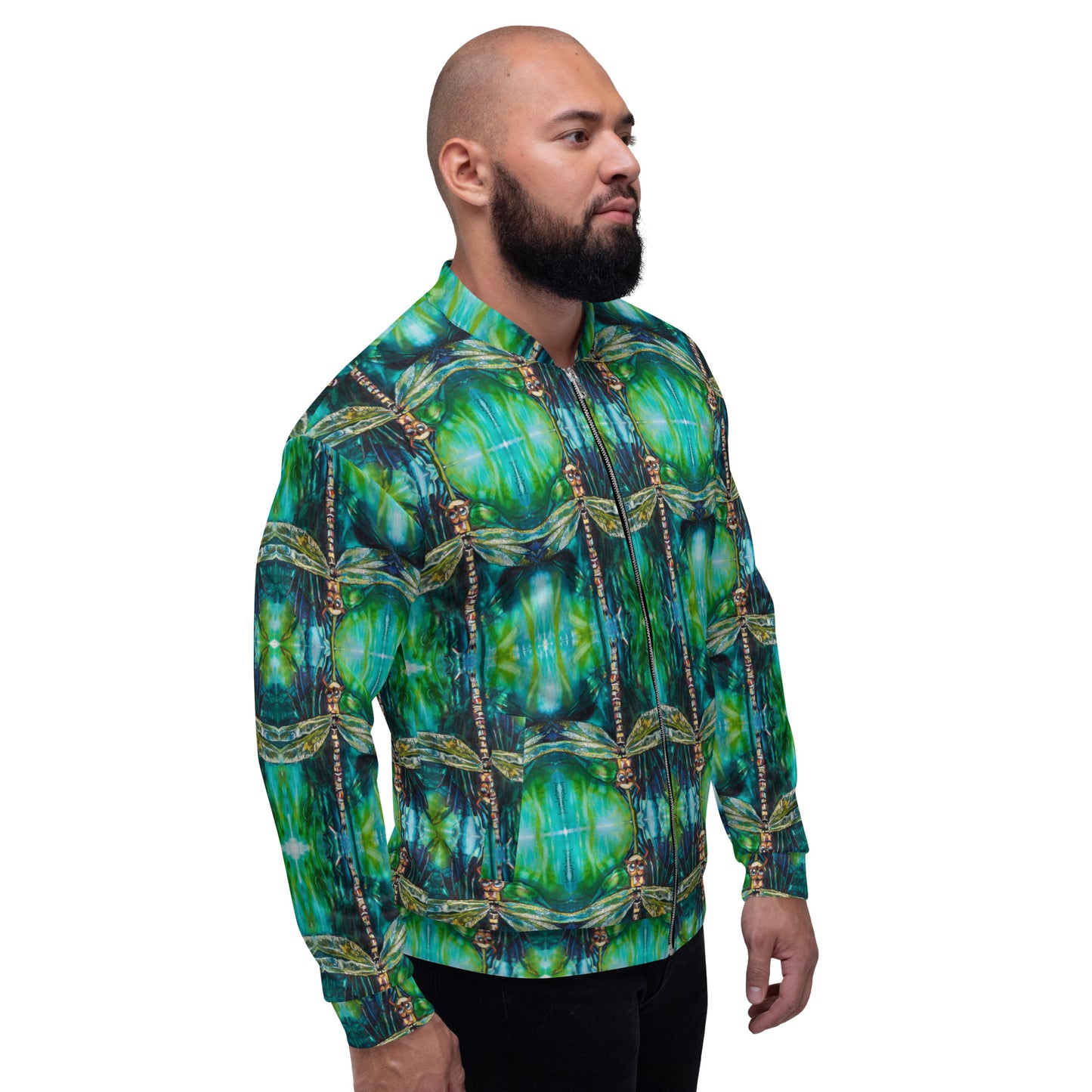 Green Dragonfly Unisex Bomber Jacket