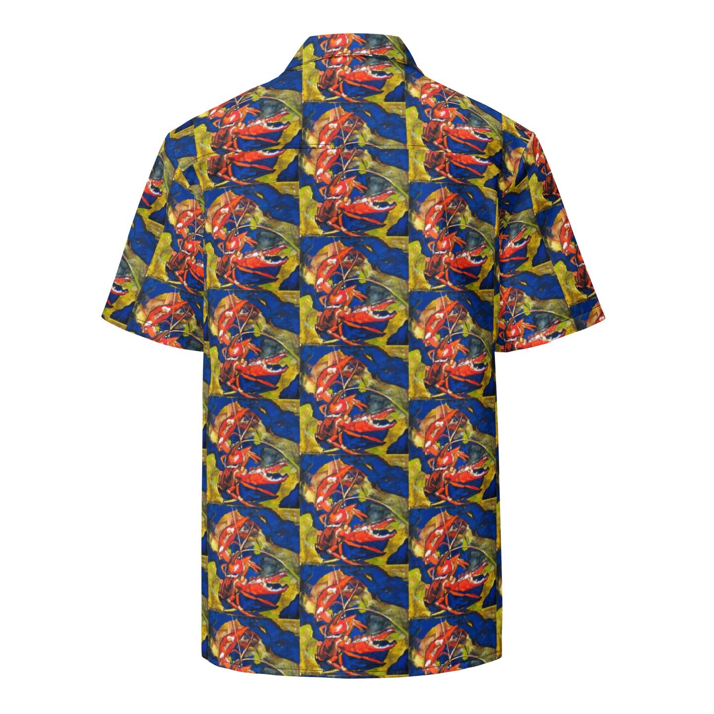 Crawfish in Habitat II Unisex button shirt