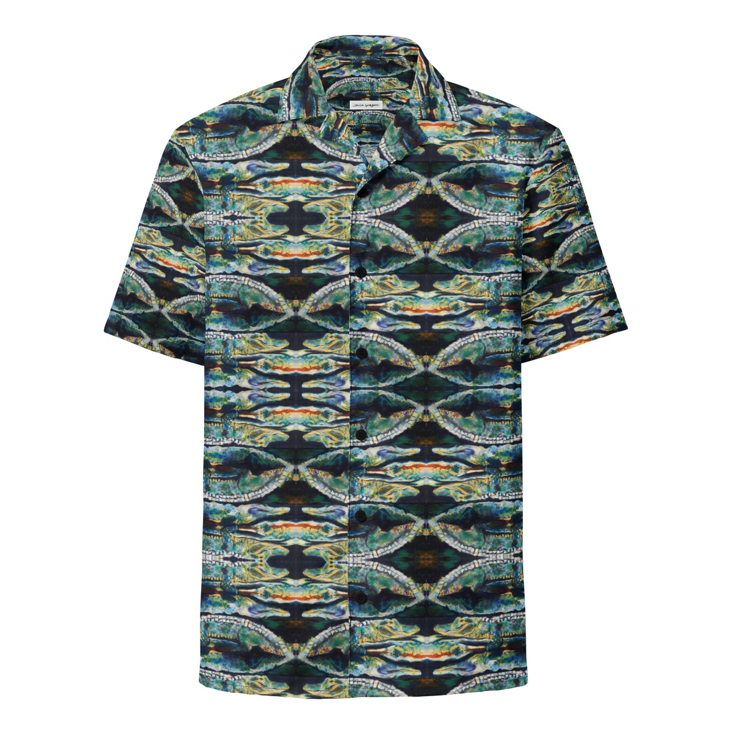 Psychedelic Gator with Reflection Unisex button shirt