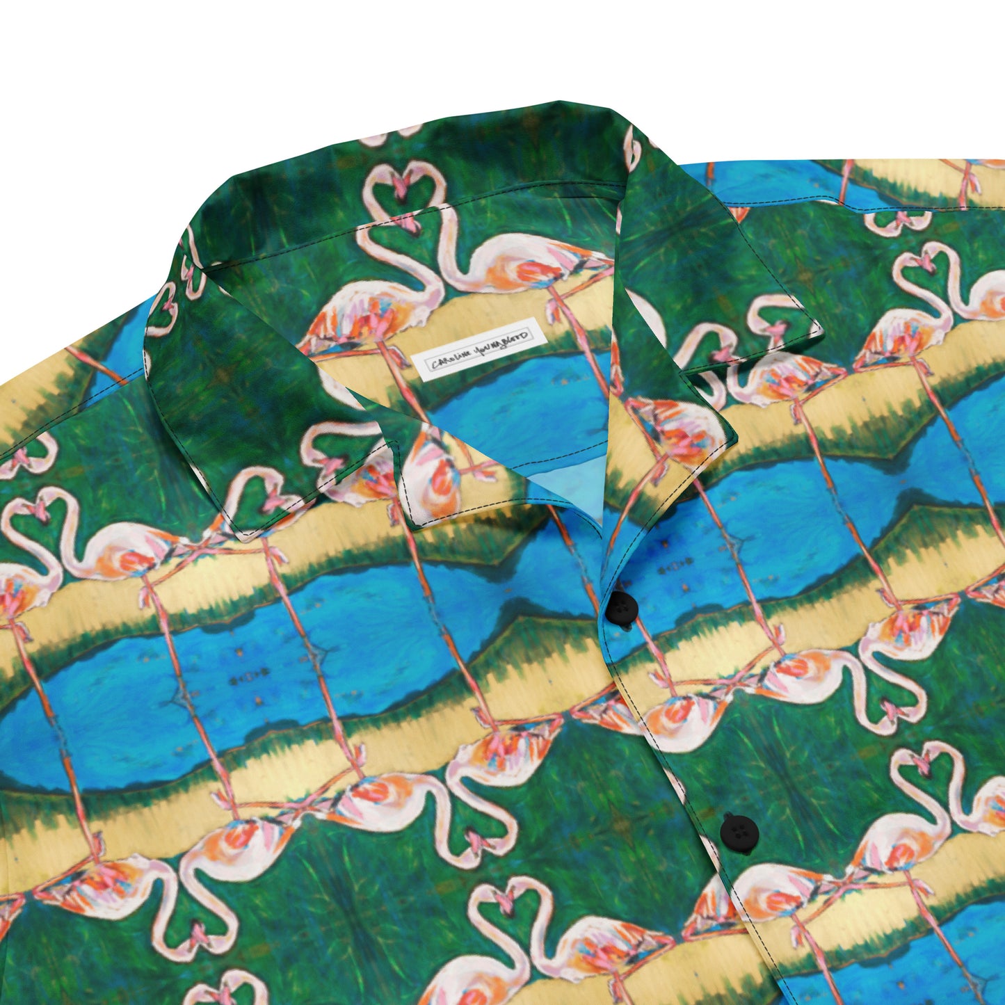 Flamingo Oasis Unisex button shirt