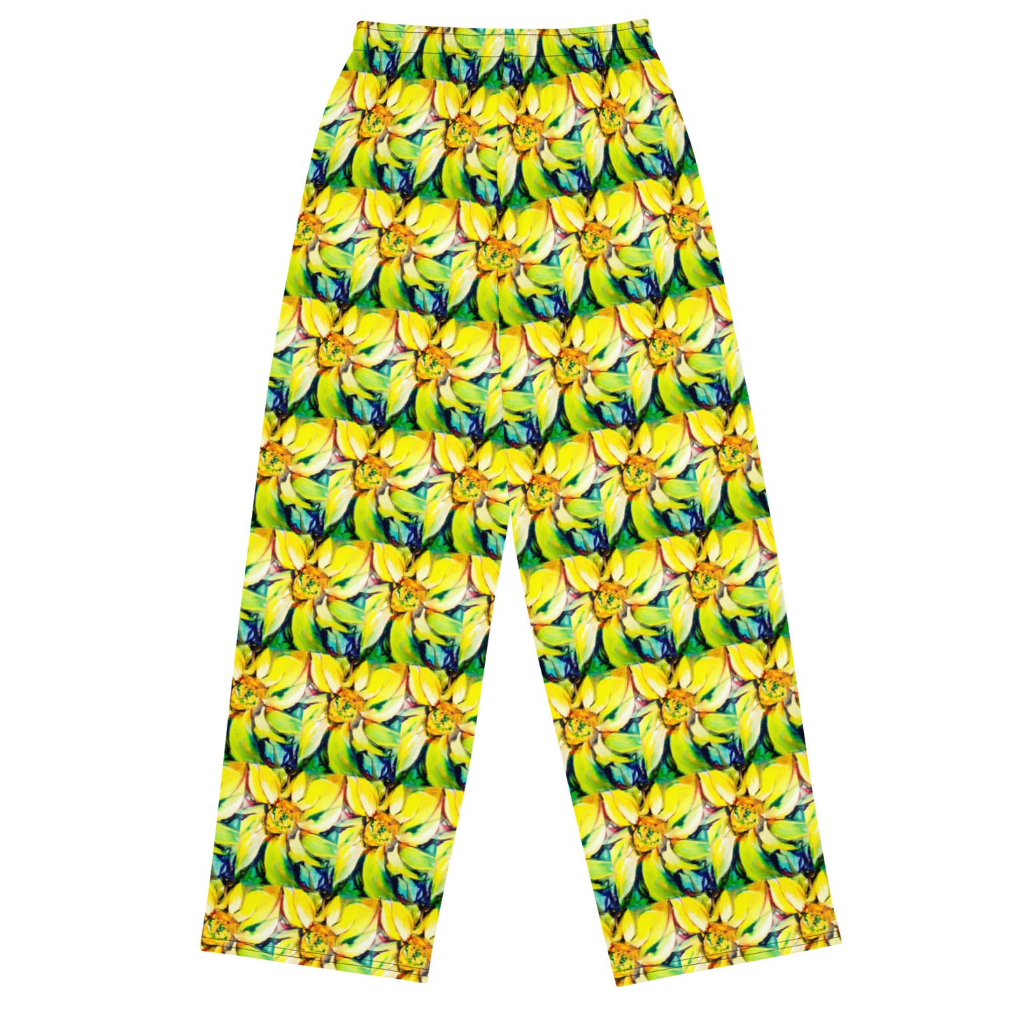 Bosco Sunflower All-over print unisex wide-leg pants