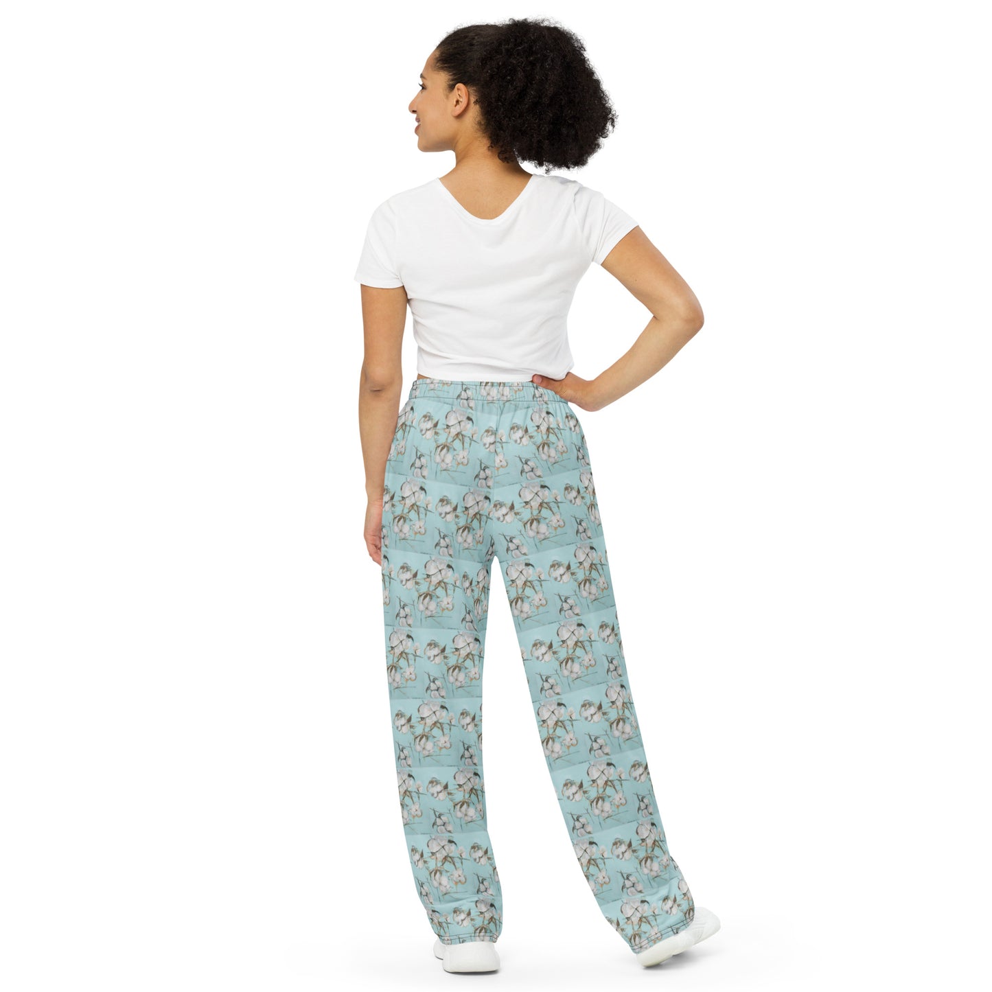 Gracious Cotton All-over print unisex wide-leg pants