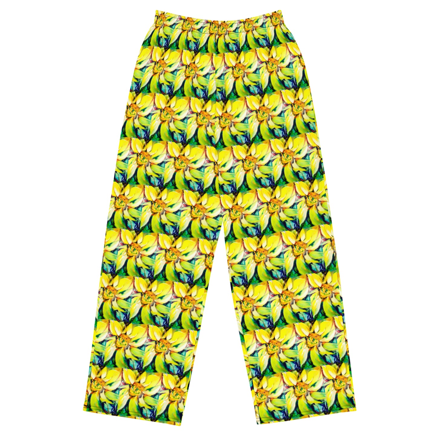 Bosco Sunflower All-over print unisex wide-leg pants