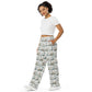 Soft Magnolia All-over print unisex wide-leg pants