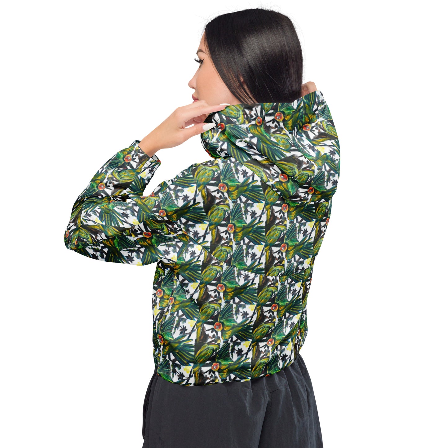 Parakeets Women’s cropped windbreaker