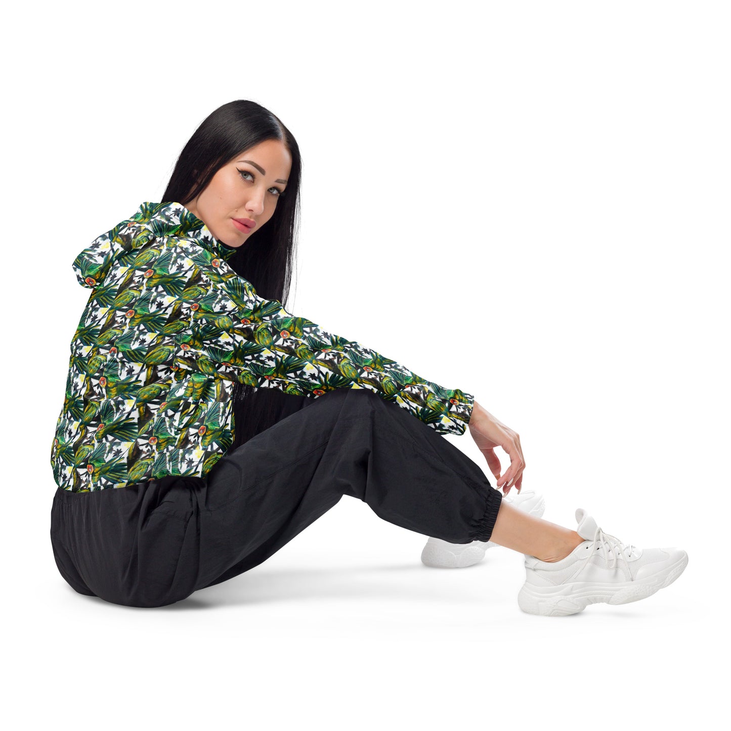 Parakeets Women’s cropped windbreaker