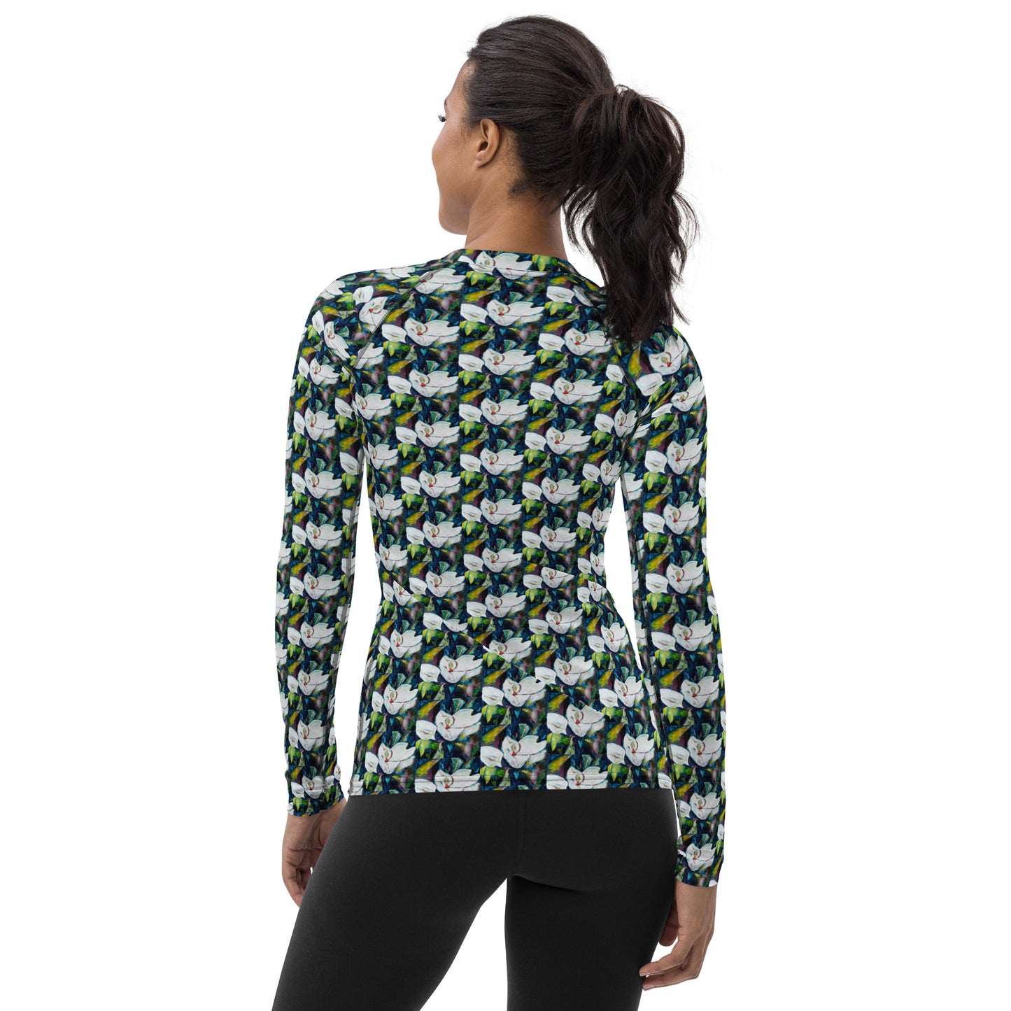 Magnolia and the Painted Bunting Women's Rash Guard