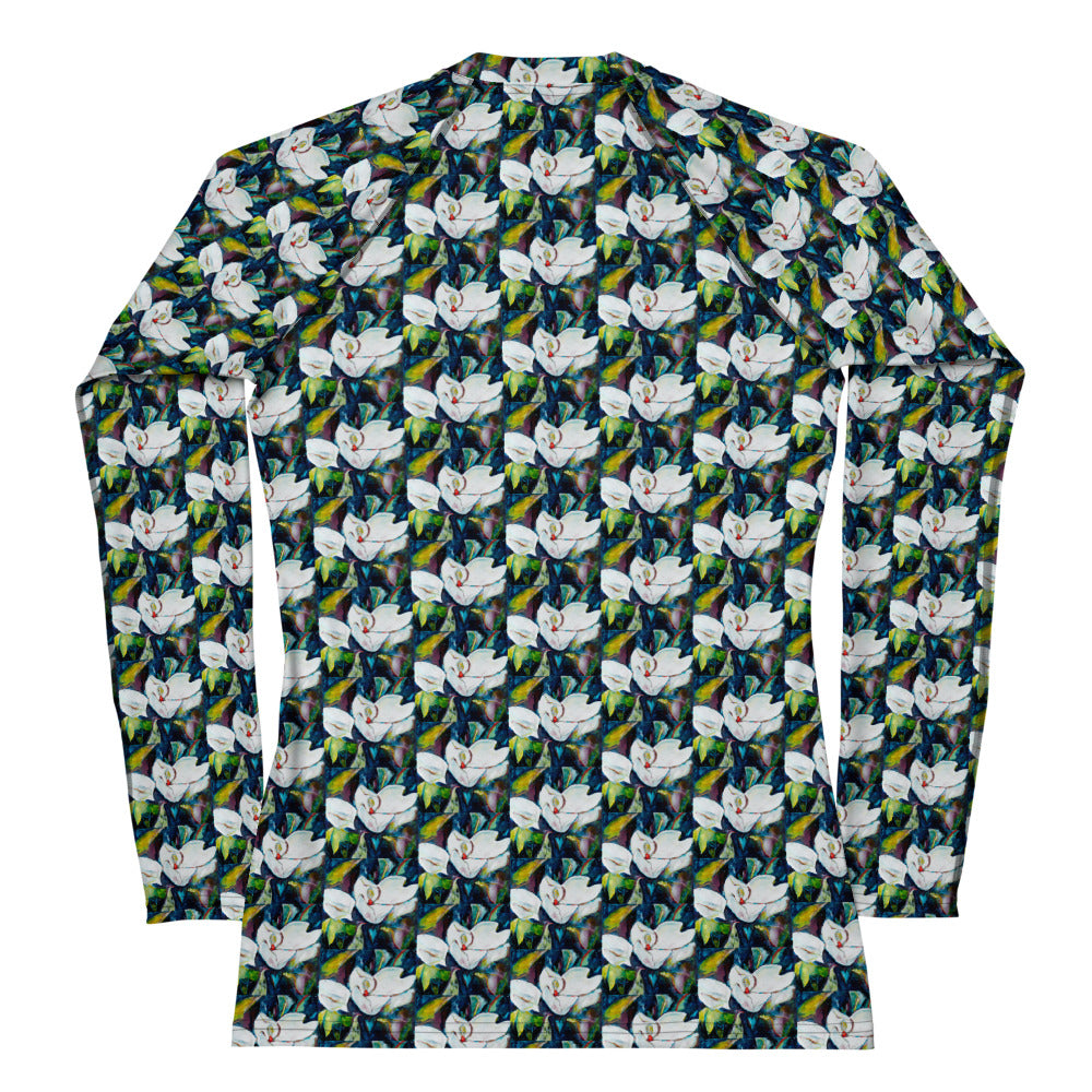 Magnolia and the Painted Bunting Women's Rash Guard