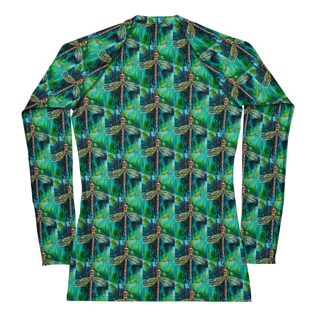 Green Dragonfly Women's Rash Guard