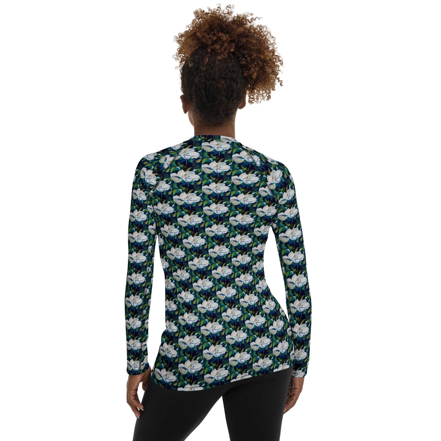 Emerald Green Magnolia Women's Rash Guard