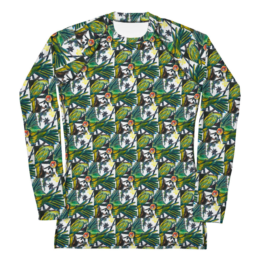 Parakeets Pattern Women's Rash Guard