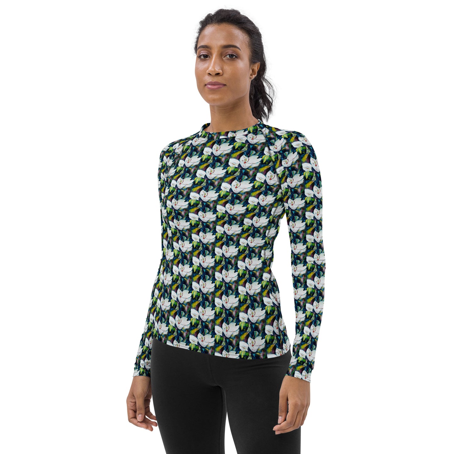 Magnolia and the Painted Bunting Women's Rash Guard