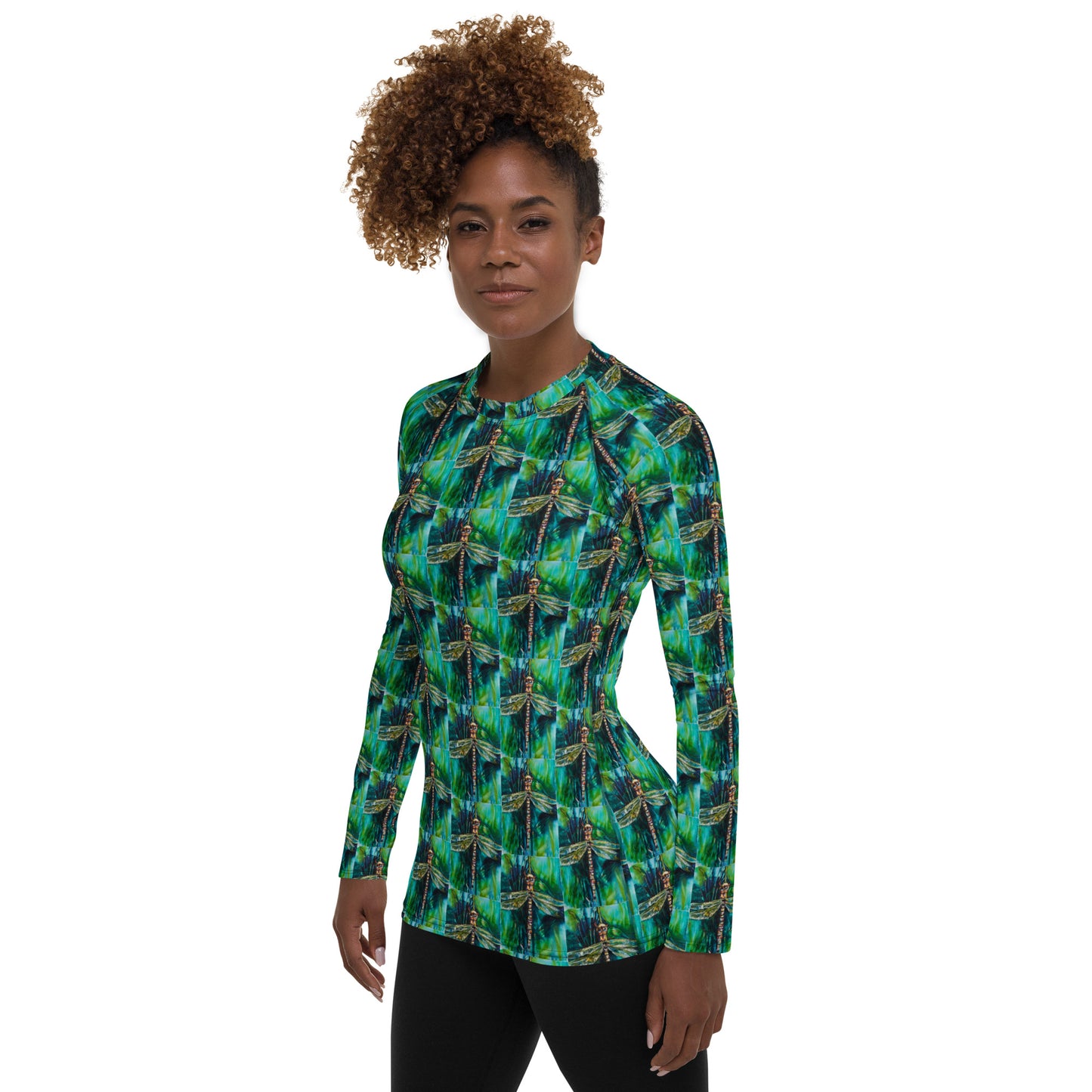 Green Dragonfly Women's Rash Guard