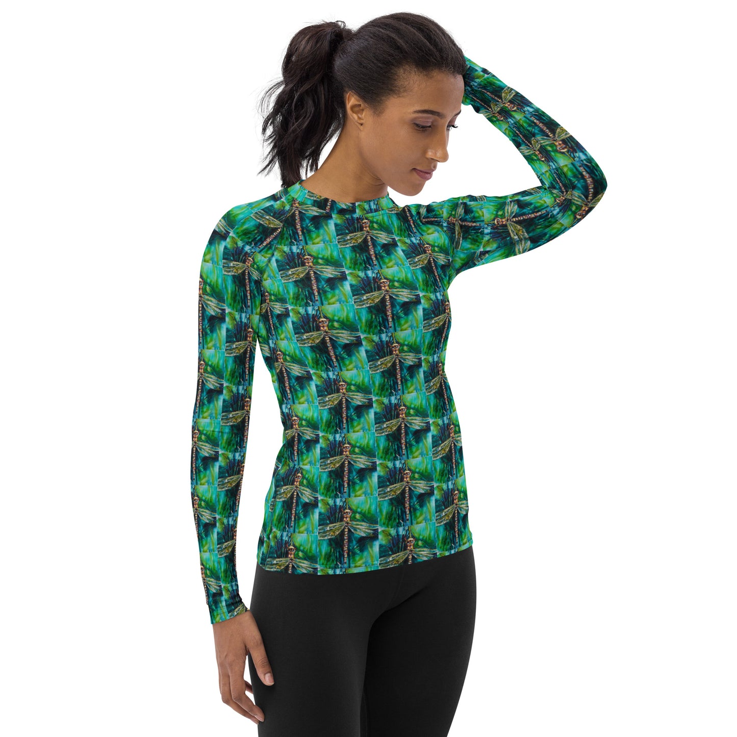 Green Dragonfly Women's Rash Guard