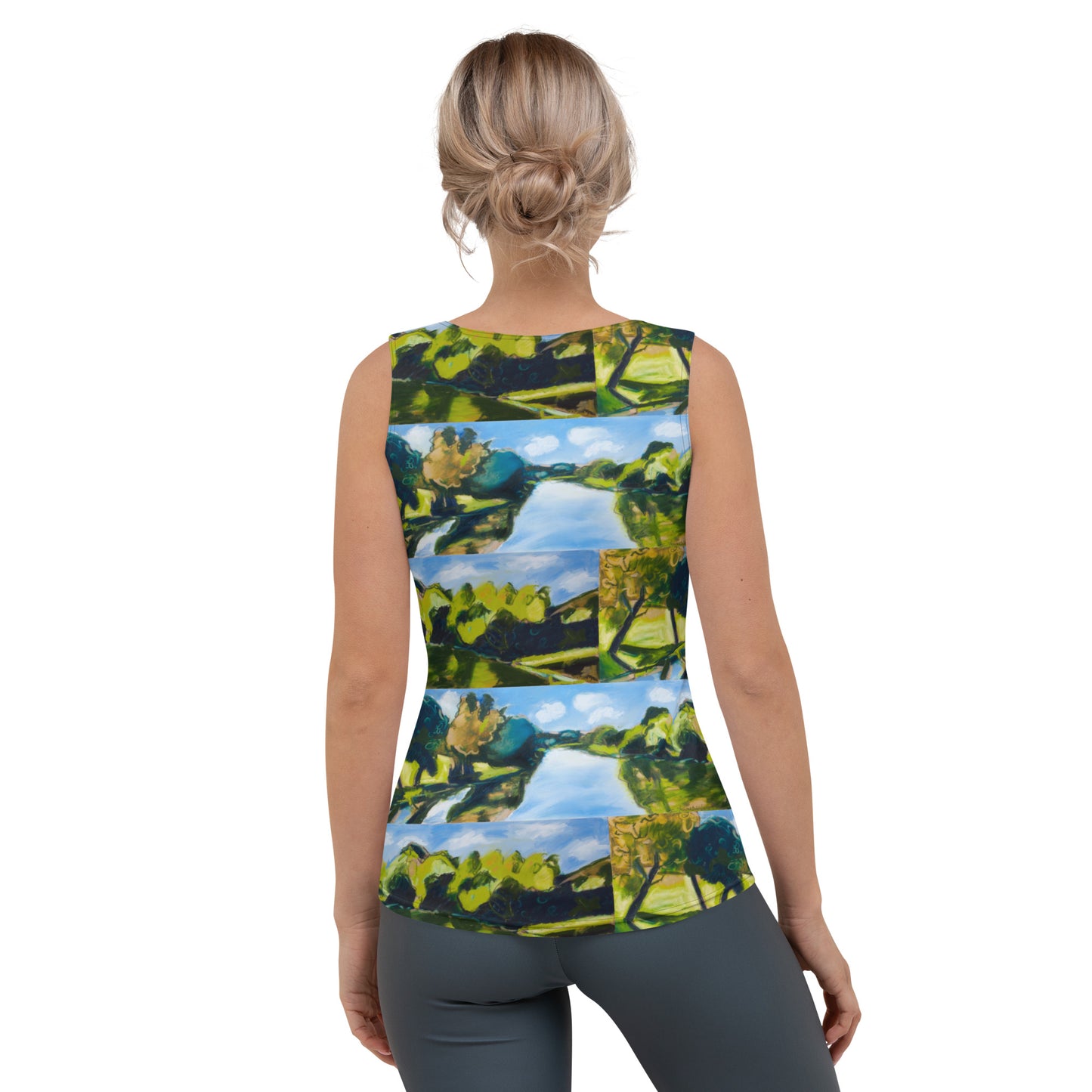 Tranquil Lake Panorama Sublimation Cut & Sew Tank Top