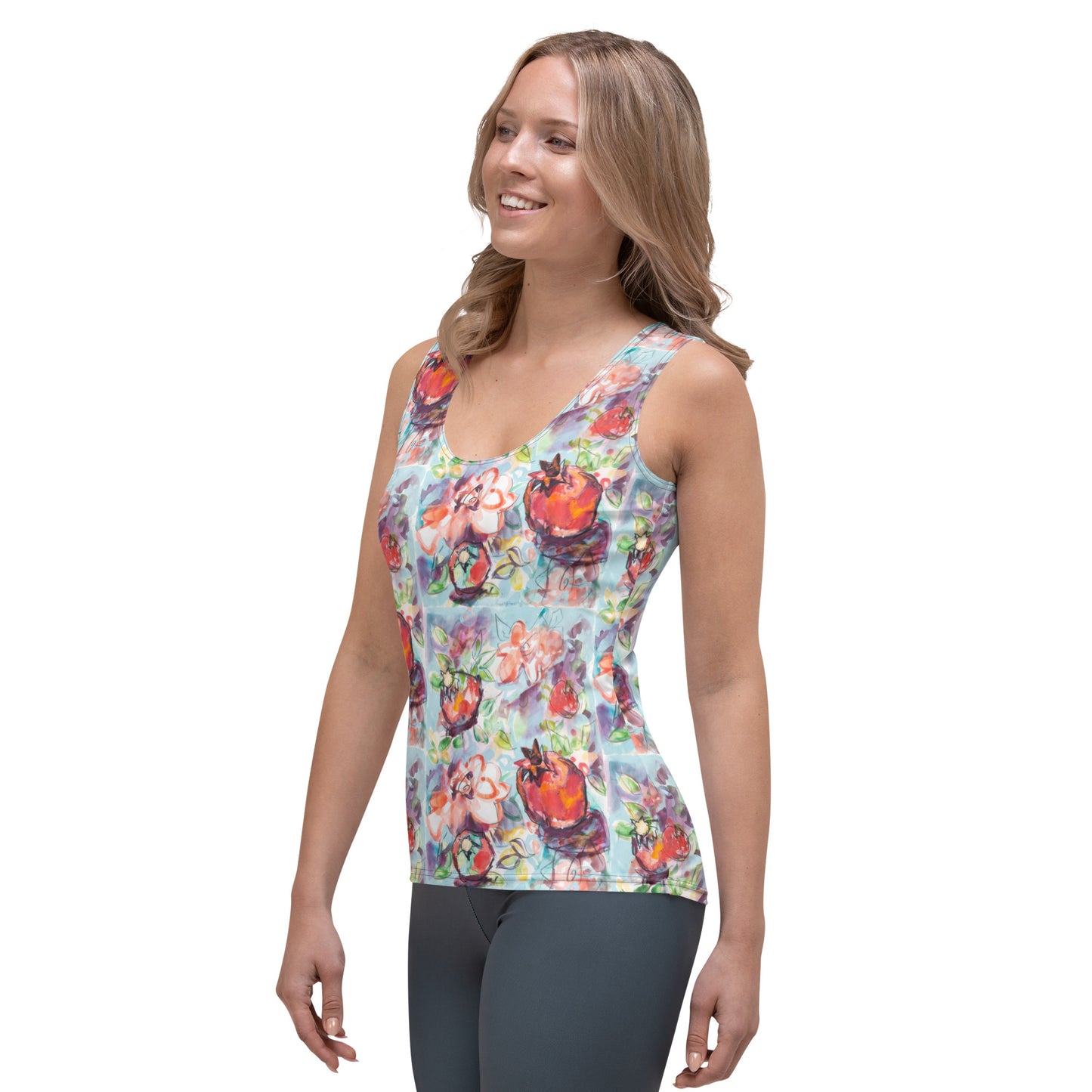 Tree of Life with Pomegranates Sublimation Cut & Sew Tank Top