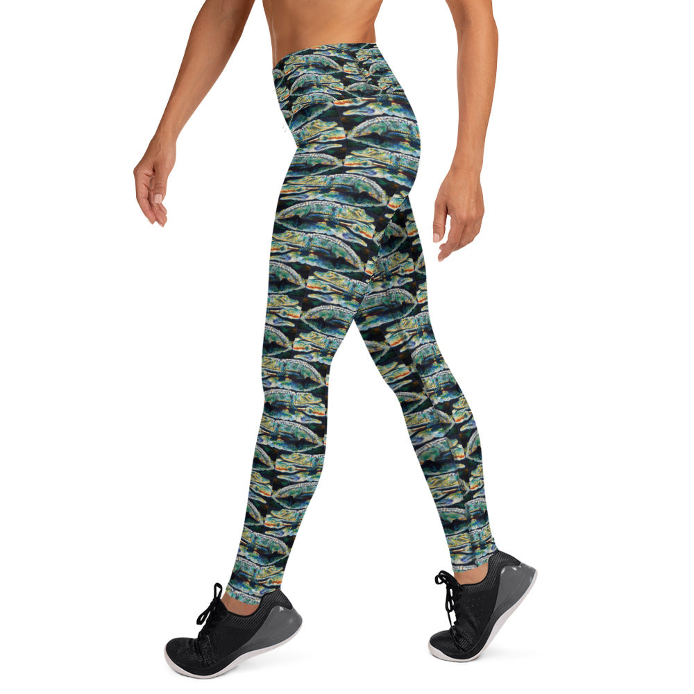 Psychedelic Gator Pattern Yoga Leggings