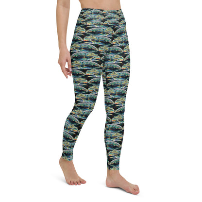 Psychedelic Gator Pattern Yoga Leggings