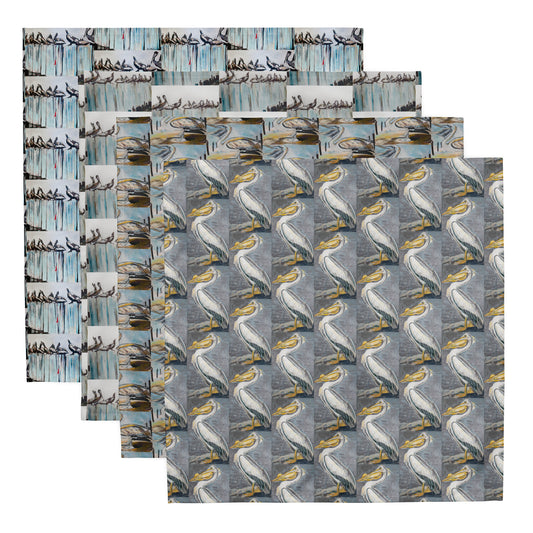 Neutral Pelicans Cloth napkin set