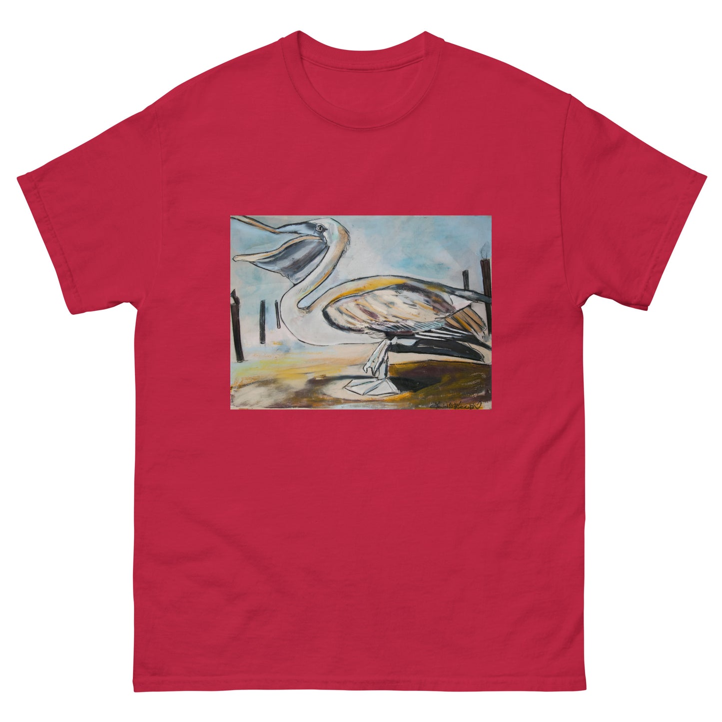 Brown Pelican on the Shore Unisex classic tee