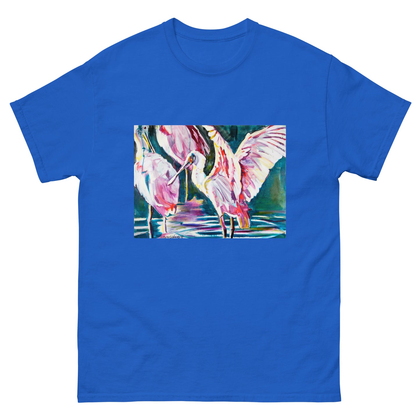 Roseate Spoonbill with Her Heart Open classic tee