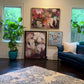 September Indian Cotton (36x48”) Giclee on Canvas with Gold Floating Frame
