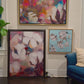 Bold Louisiana Cotton (36x48”)with 3” Pewter Floating Frame