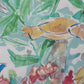 "Tree of Life with Birds Watercolor" giclee on canvas with Champagne Floating Frame (60 x 27")