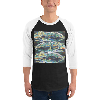 Gator Reflection 3/4 sleeve raglan shirt