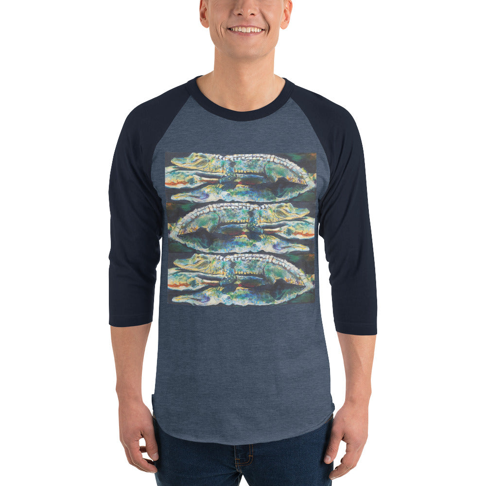 Gator Reflection 3/4 sleeve raglan shirt