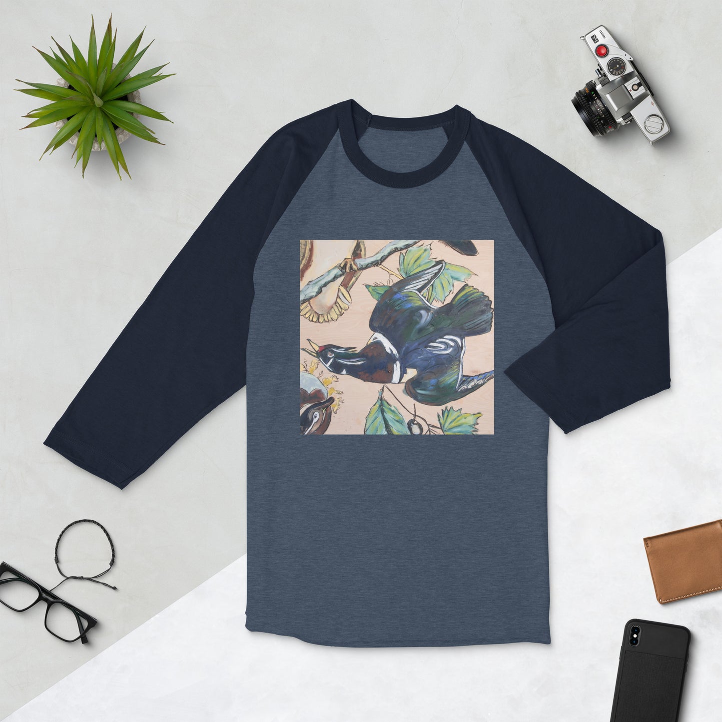 Wood Ducks 3/4 sleeve raglan shirt