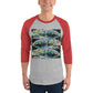 Gator Reflection 3/4 sleeve raglan shirt