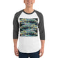 Gator Reflection 3/4 sleeve raglan shirt