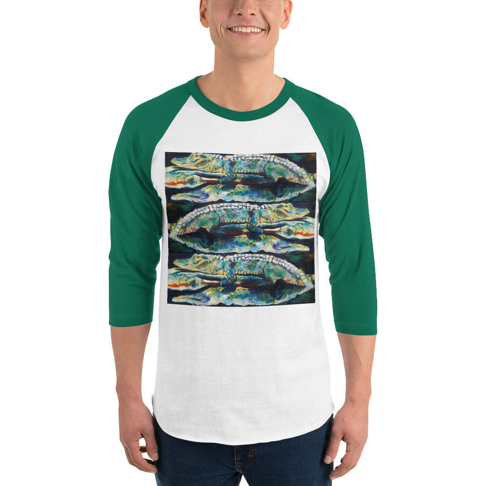 Gator Reflection 3/4 sleeve raglan shirt