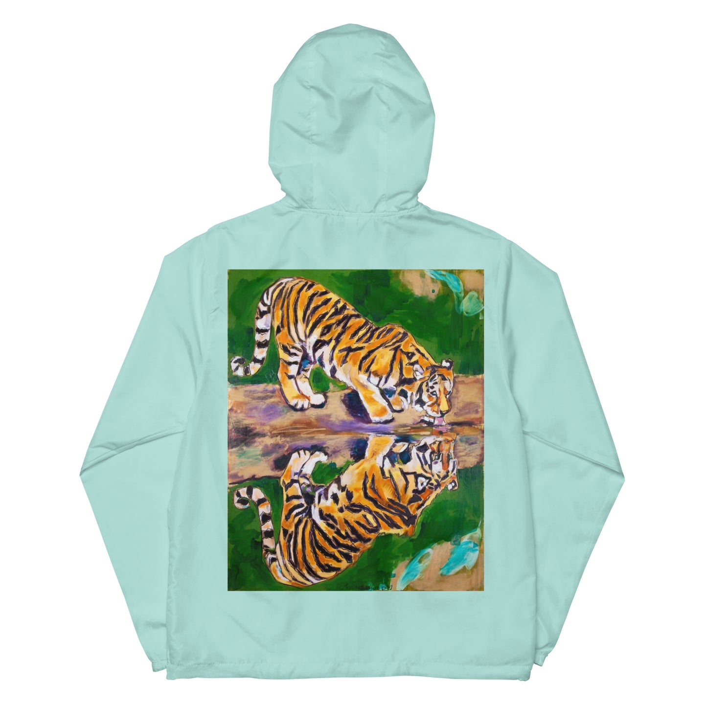 Tiger Reflections Unisex lightweight zip up windbreaker