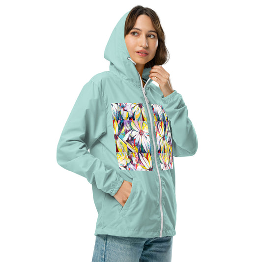 Zinnias Unisex lightweight zip up windbreaker