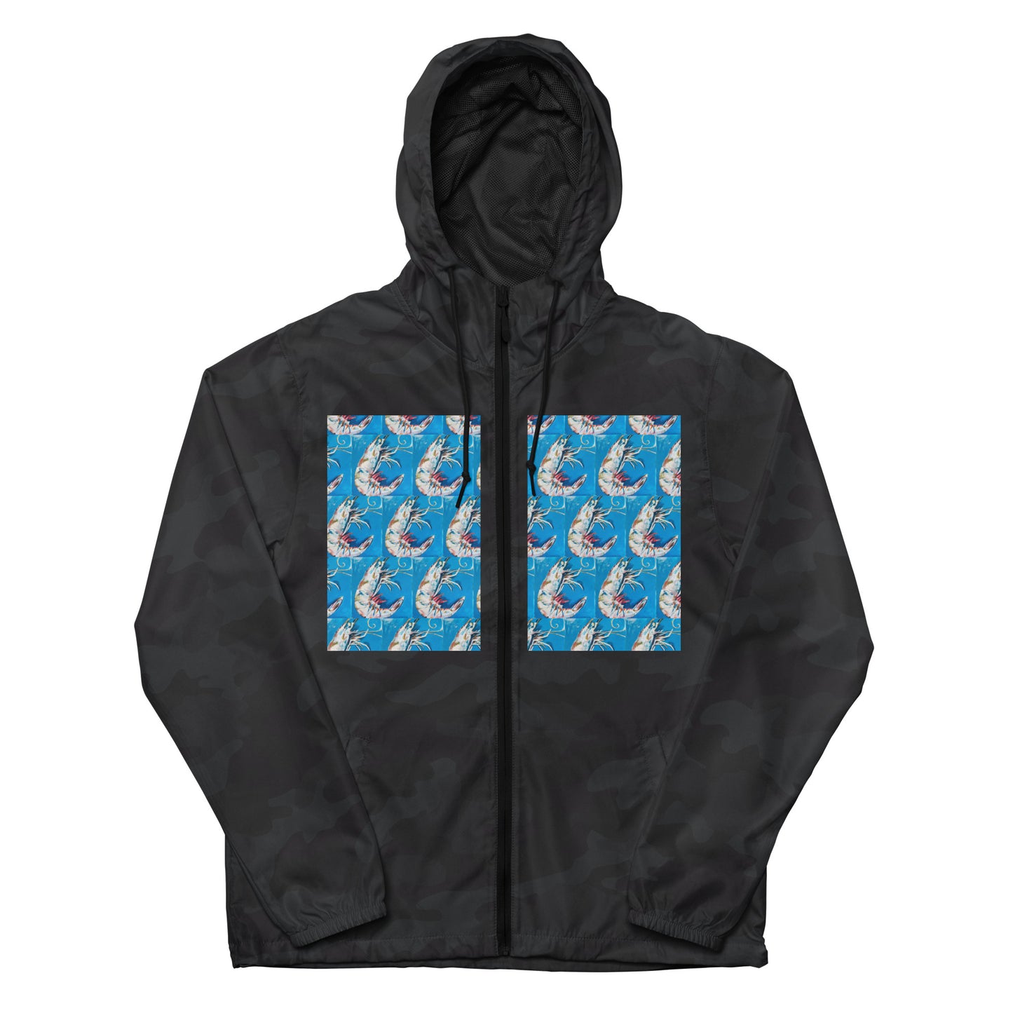 Blue Shrimp Unisex lightweight zip up windbreaker