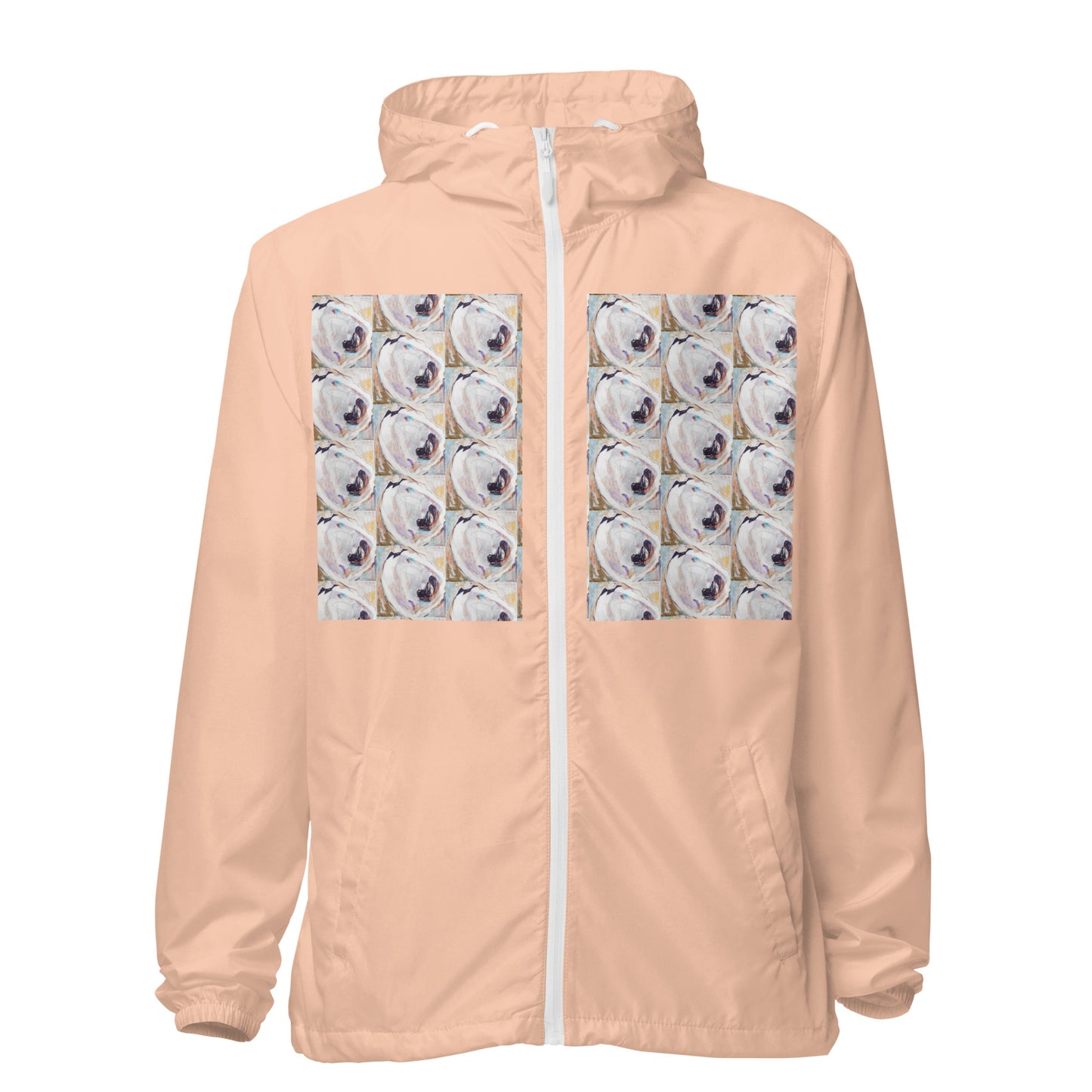 Oyster Shells Unisex lightweight zip up windbreaker