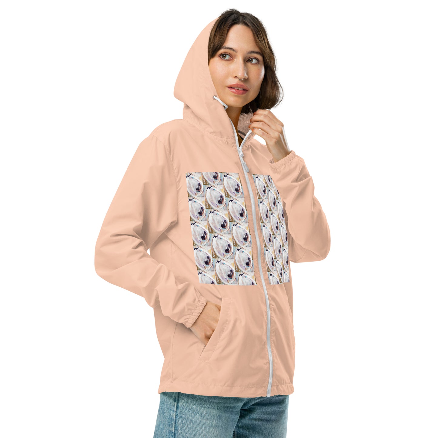 Oyster Shells Unisex lightweight zip up windbreaker