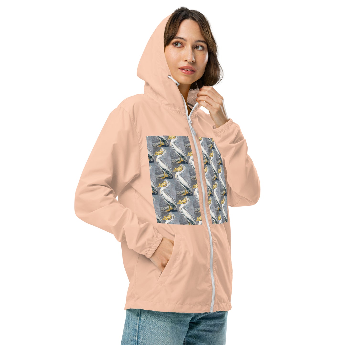 White Pelican Unisex lightweight zip up windbreaker