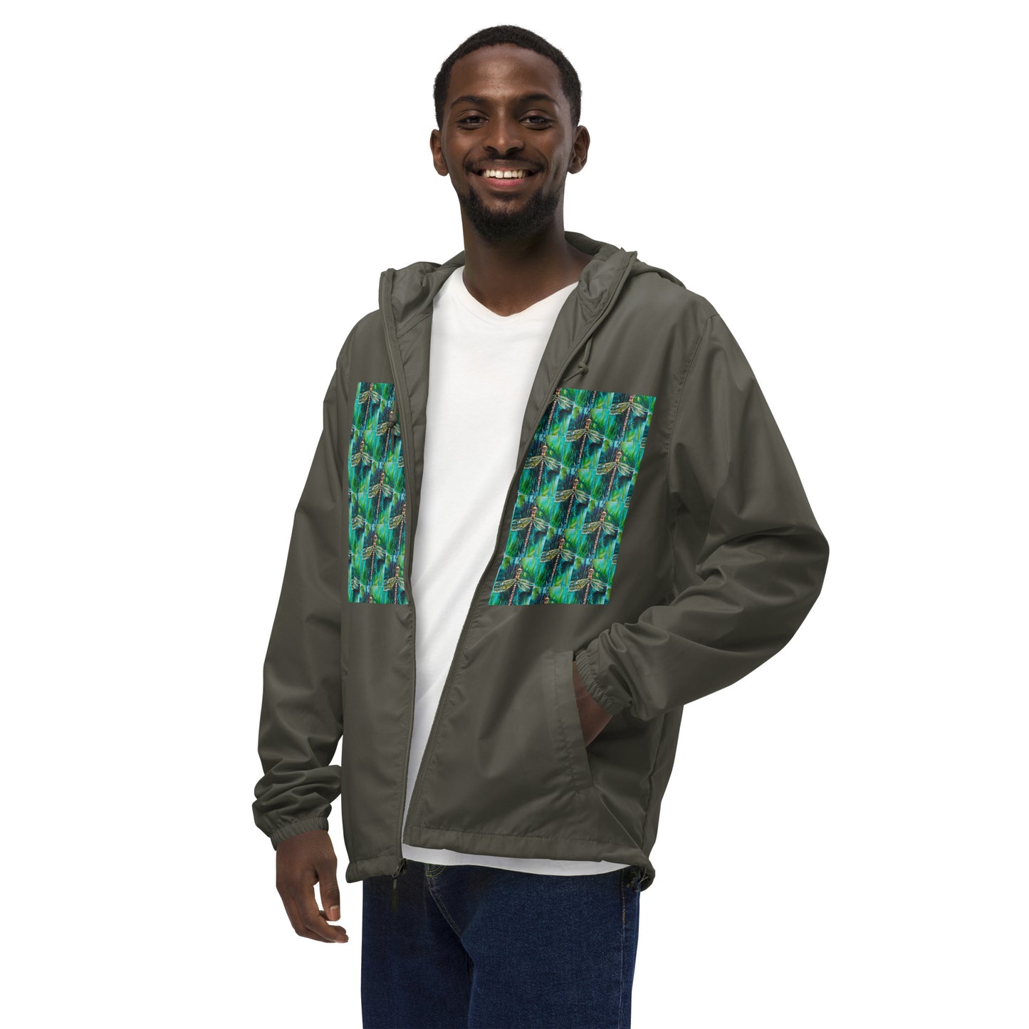 Green Dragonfly Unisex lightweight zip up windbreaker