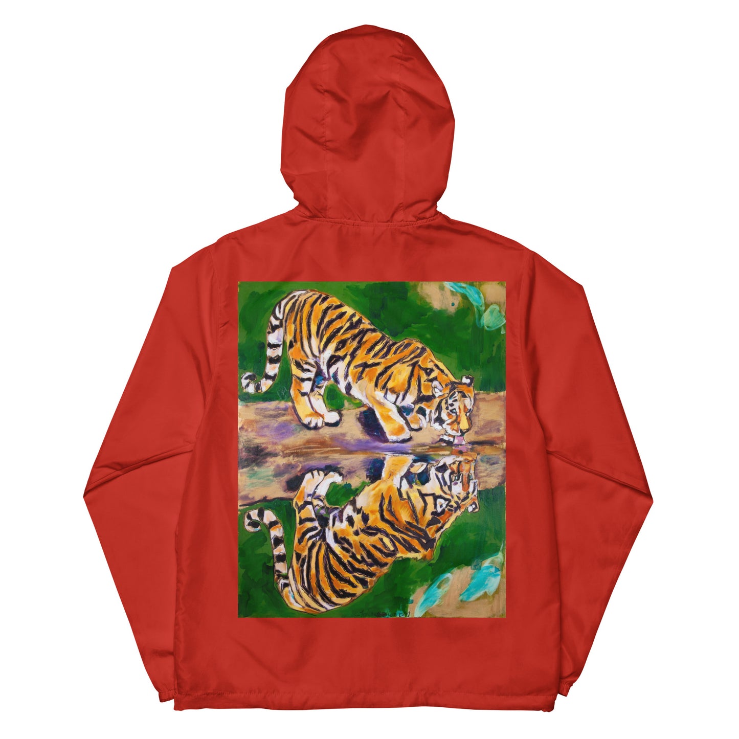 Tiger Reflections Unisex lightweight zip up windbreaker