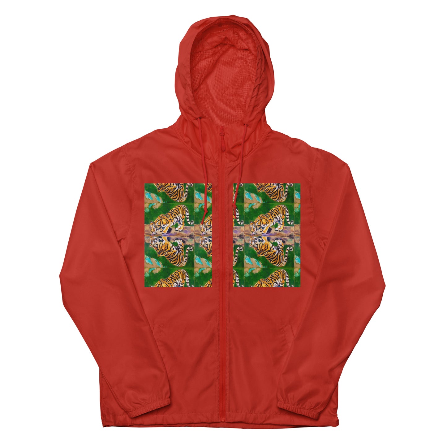 Tiger Reflections Unisex lightweight zip up windbreaker